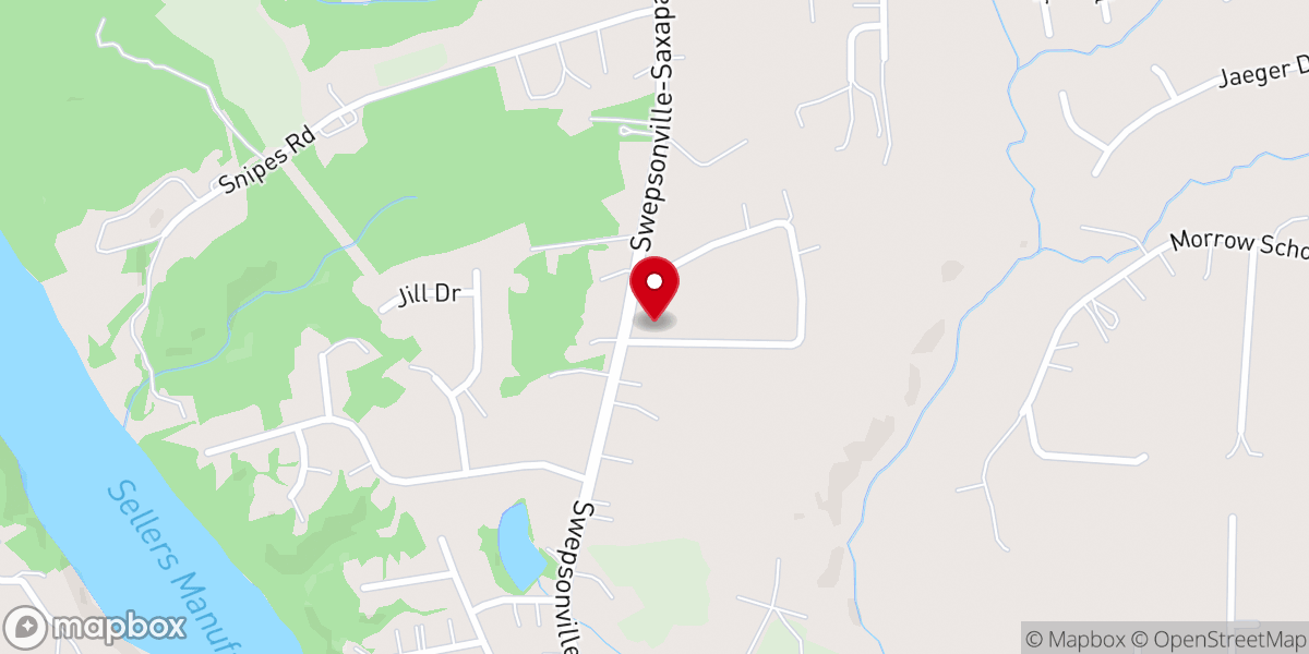 Map showing location of Saint Mathews Chapel