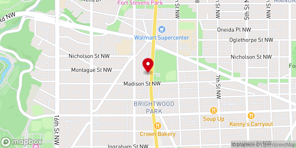 Map showing location of New Redeemer Baptist Church