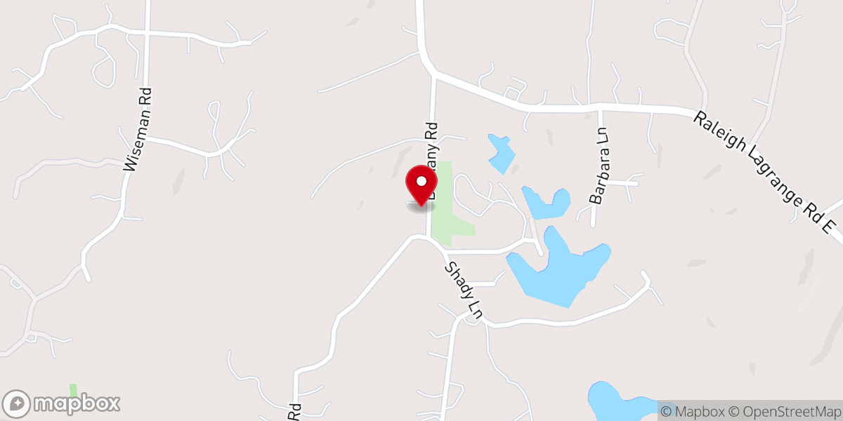 Map showing location of Bethany Church