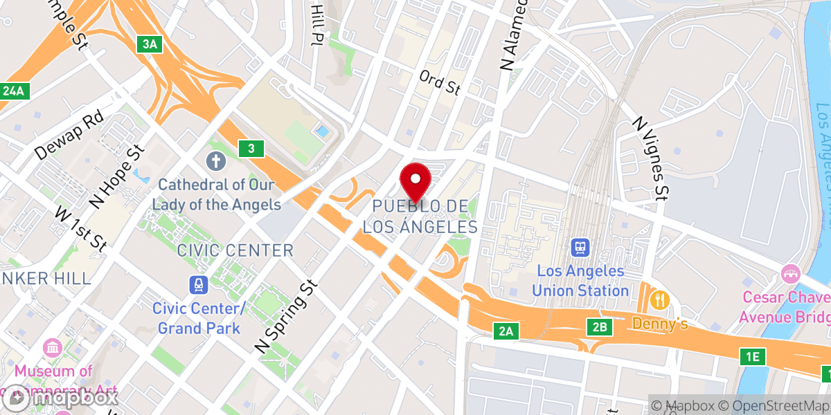 Map showing location of Our Lady Queen of Angels Catholic Church