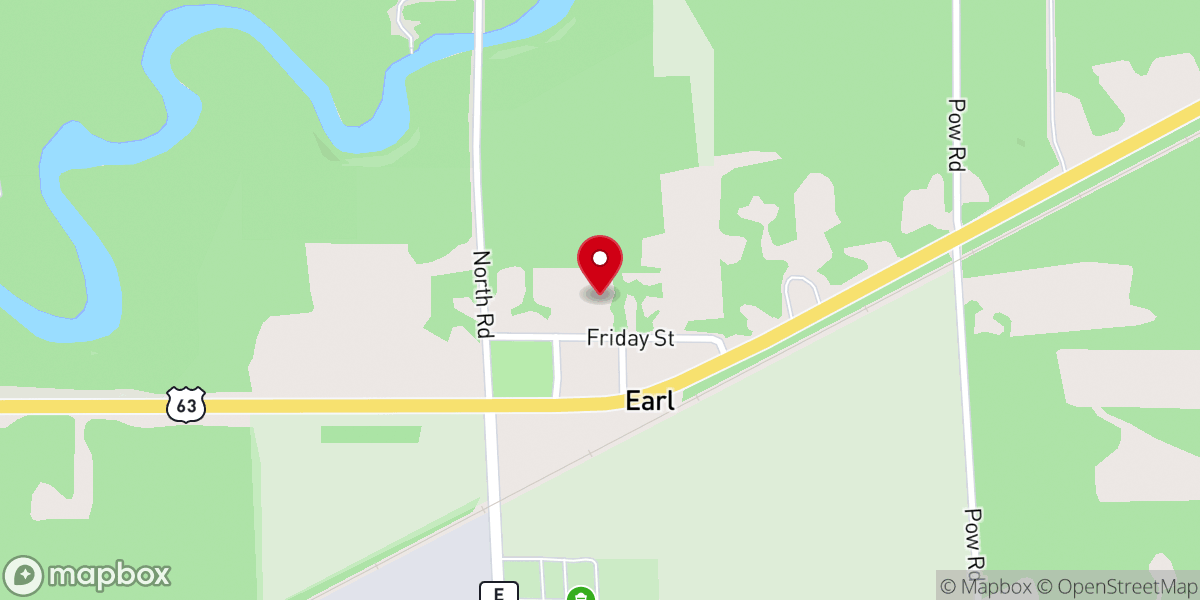 Map showing location of Namekagon Congregational Church