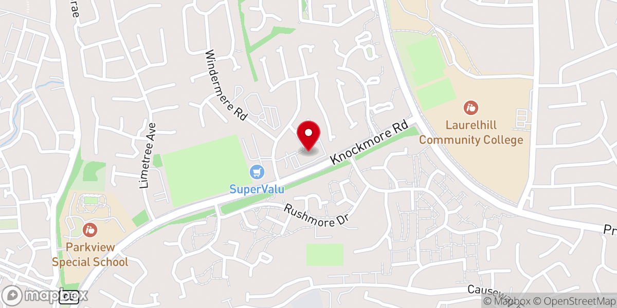 Map showing location of Trinity Methodist Church