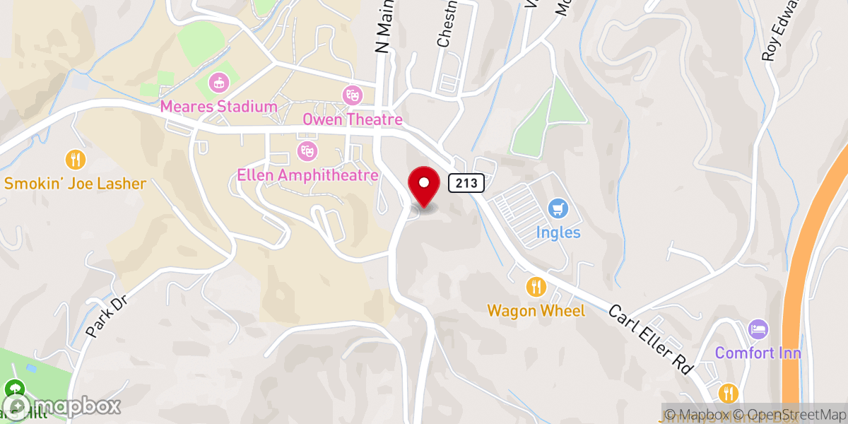 Map showing location of Mars Hill United Methodist Church