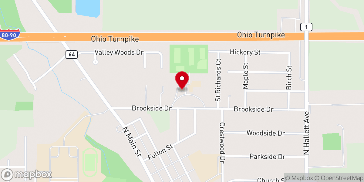 Map showing location of St Richards Catholic Church