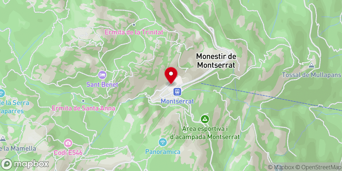 Map showing location of Museu de Montserrat