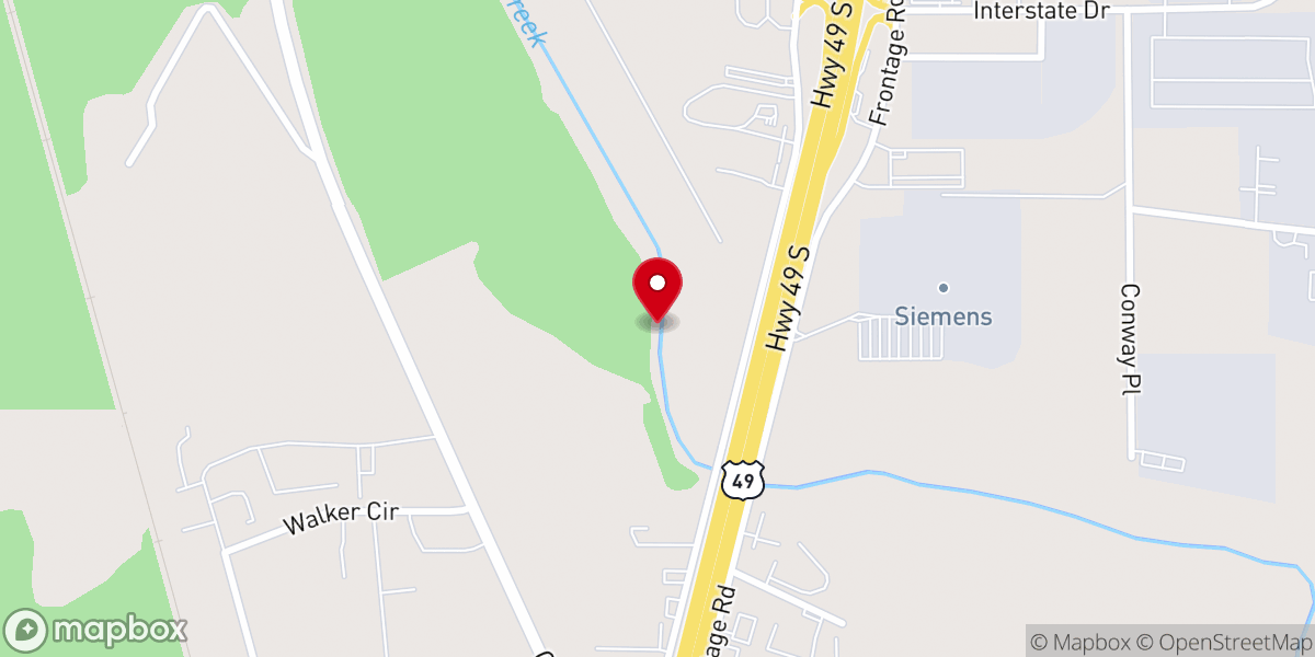 Map showing location of Pearl Church of God