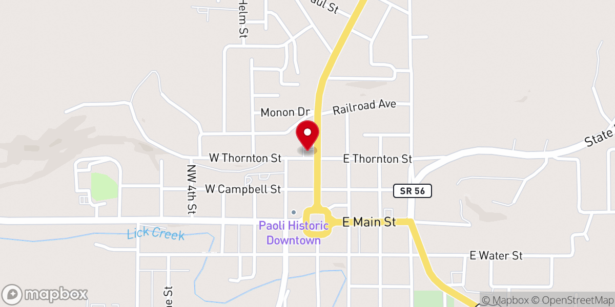 Map showing location of Paoli Friends Meeting