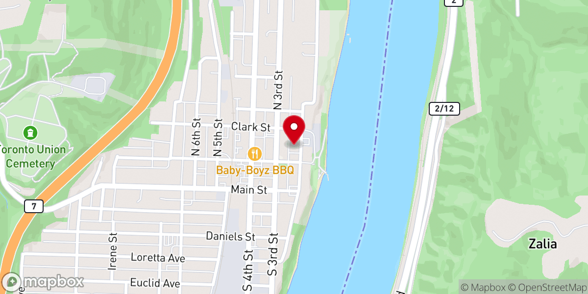 Map showing location of North River Avenue Church of Christ