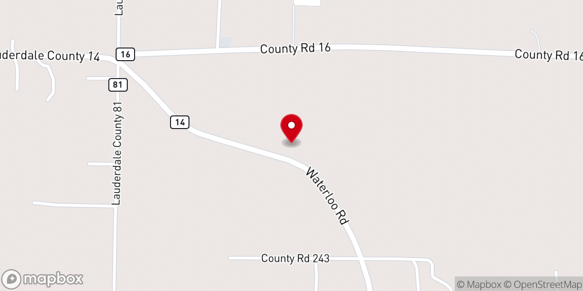 Map showing location of Galilee Missionary Baptist Church