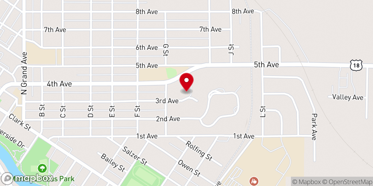 Map showing location of Messiah Lutheran Church