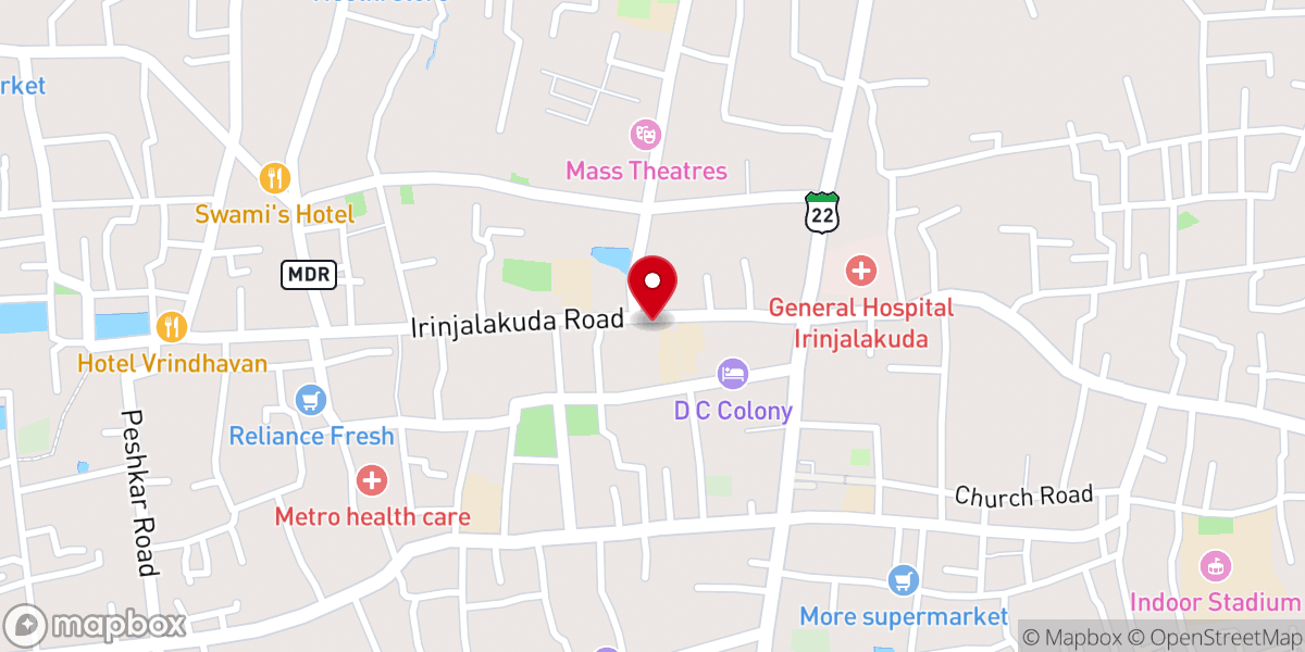 Map showing location of Catholic Center