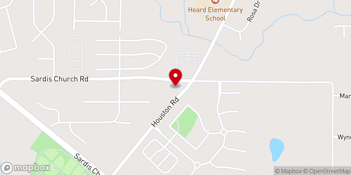 Map showing location of Life Church