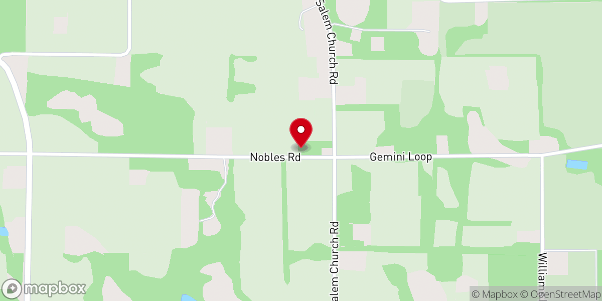 Map showing location of Tabernacle Church