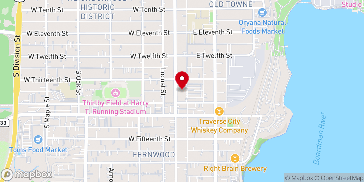 Map showing location of St. Francis Catholic Church