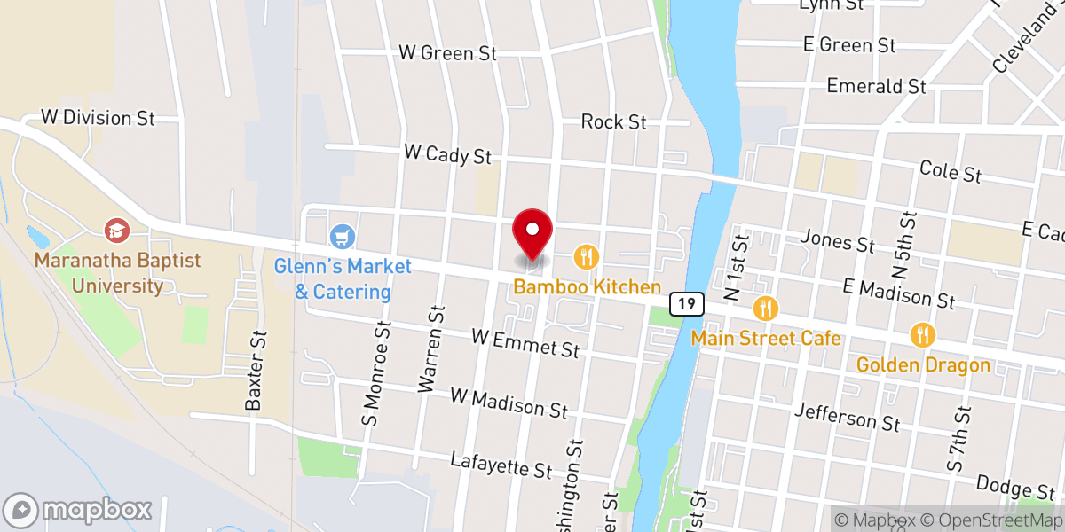 Map showing location of Speedway