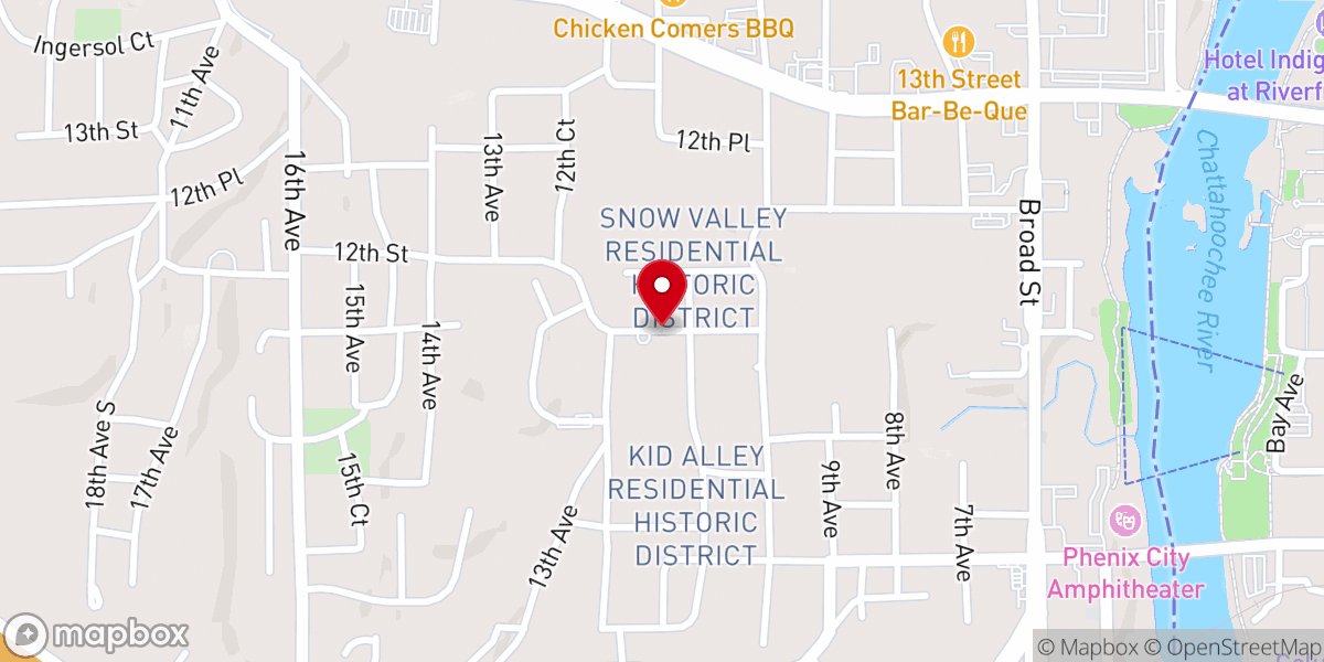 Map showing location of Saint Mark Freewill Baptist Church