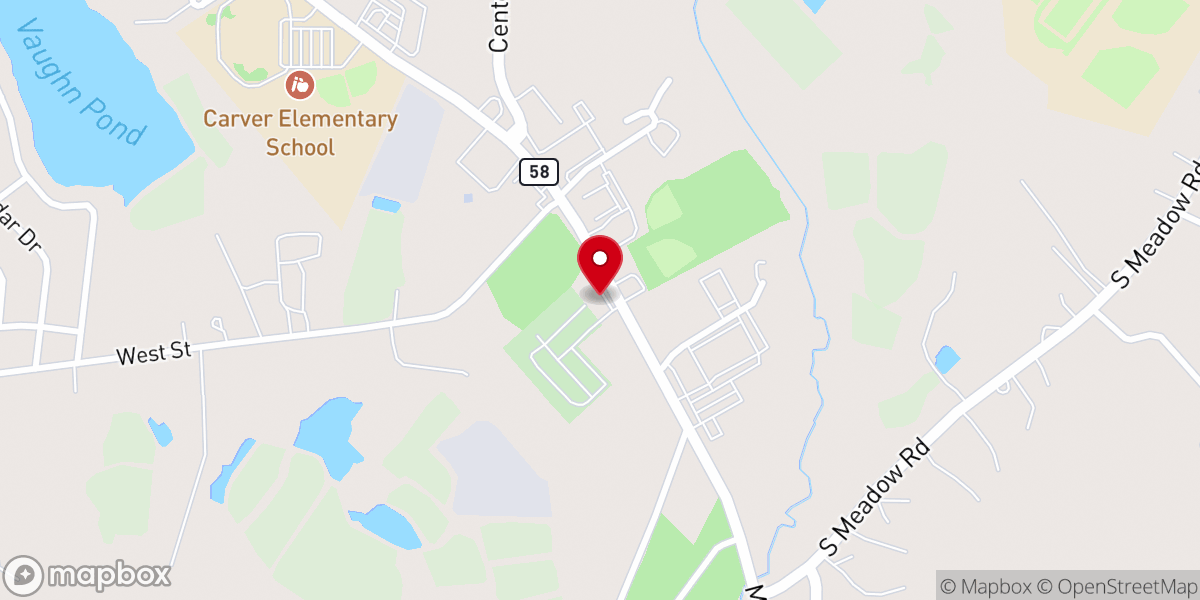 Map showing location of United Church of Carver