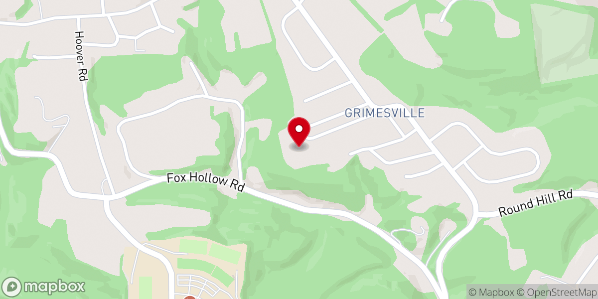Map showing location of Hillview Baptist Church