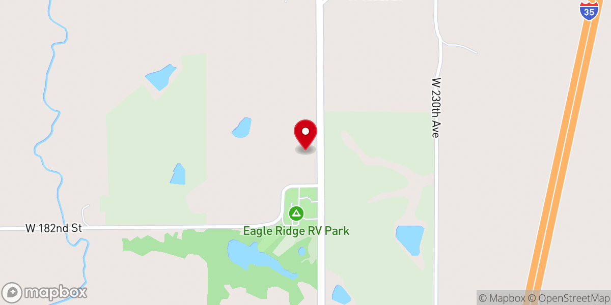 Map showing location of Eagleville Christian Church