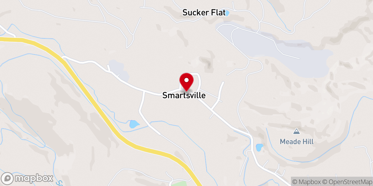 Map showing location of Smartsville Community Church