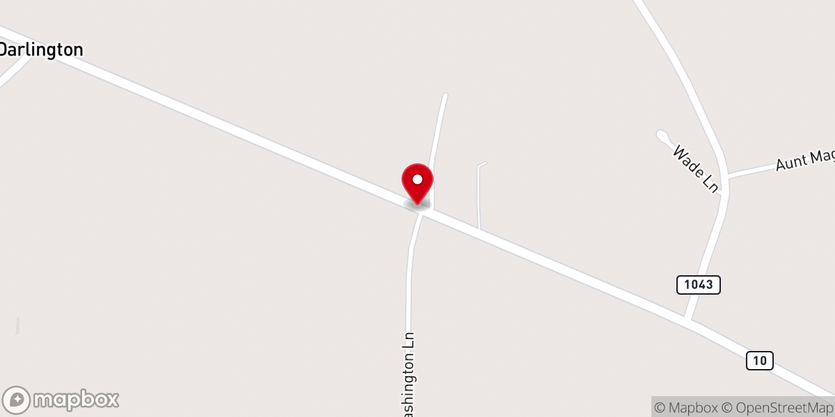 Map showing location of Darlington Baptist Church