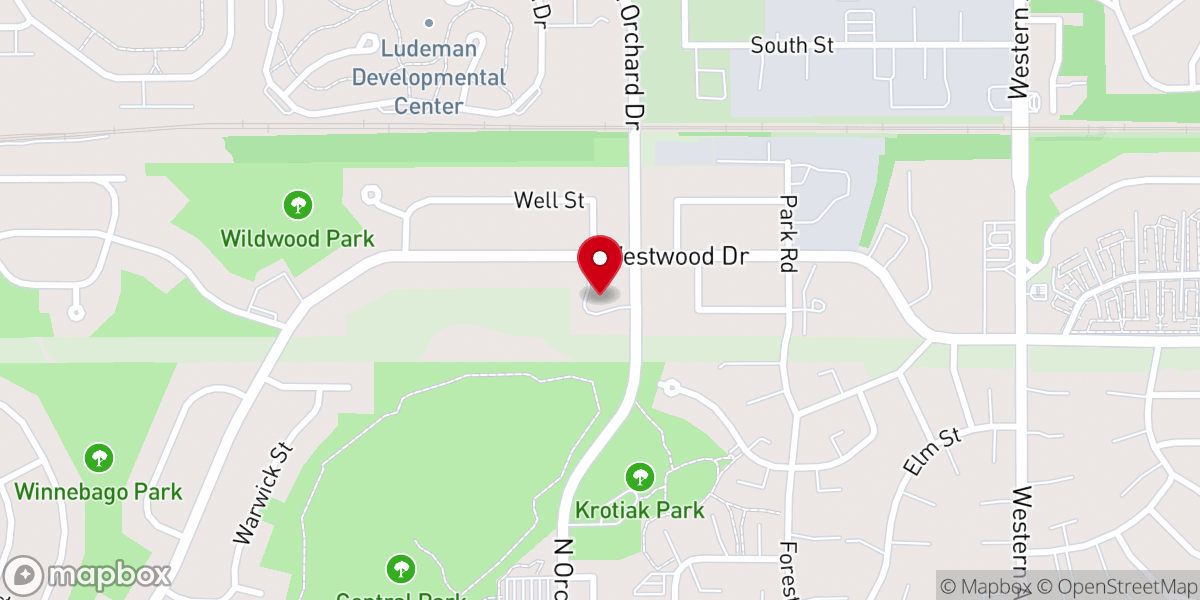 Map showing location of First Baptist Church of Park Forest