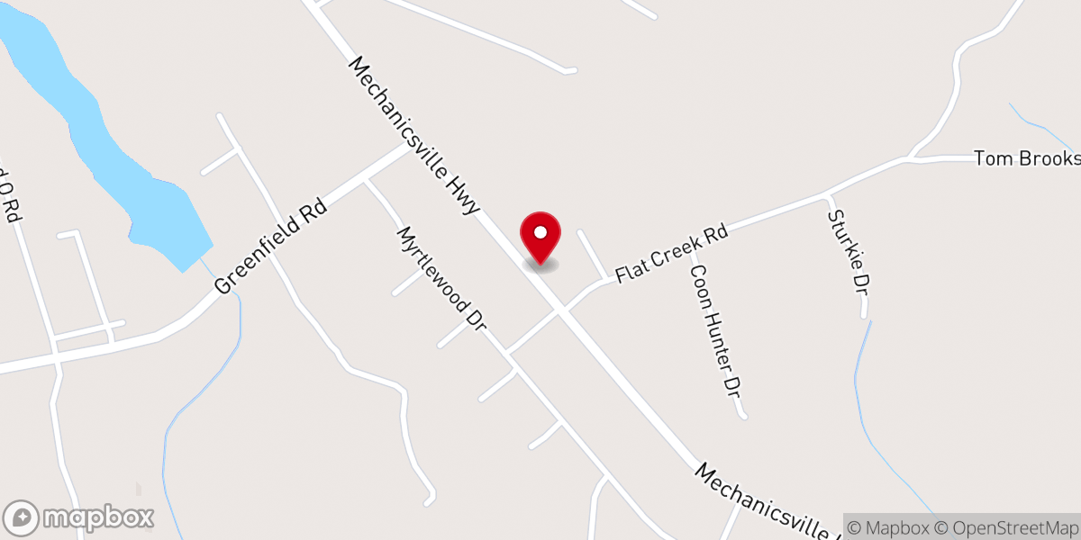 Map showing location of New Hope Church