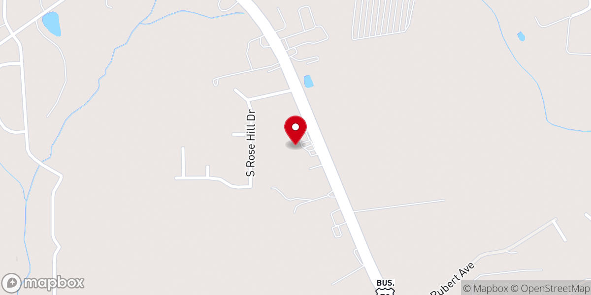 Map showing location of Bethesda Baptist Church