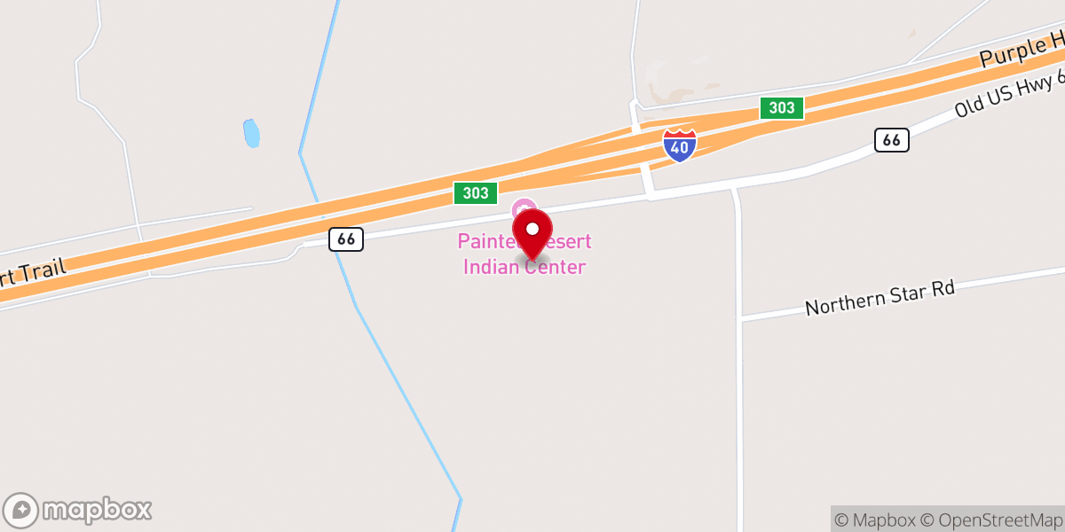 Map showing location of Painted Desert Indian Center