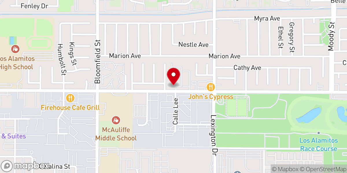 Map showing location of Bethany Lutheran Church, Cypress Campus