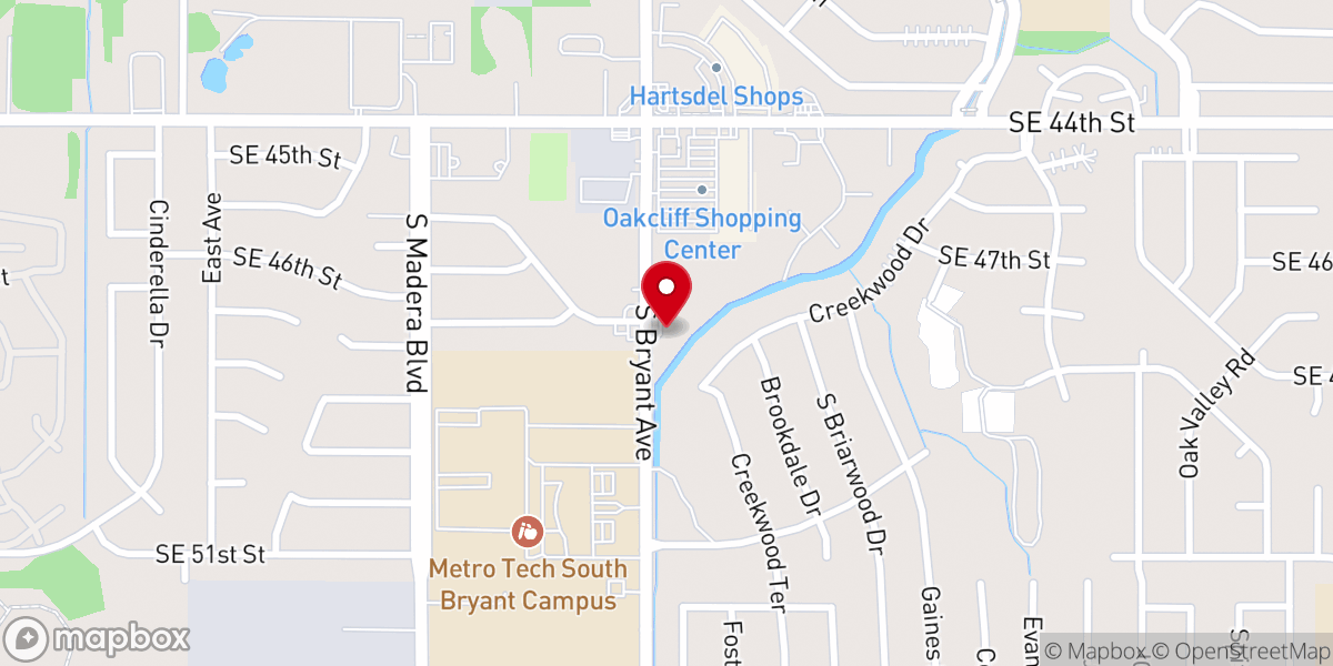 Map showing location of Bryant Avenue Baptist Church