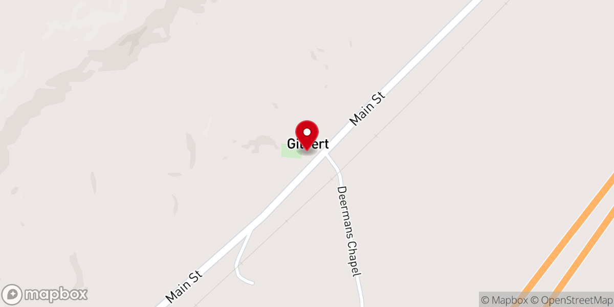 Map showing location of Deerman's Chapel United Methodist Church