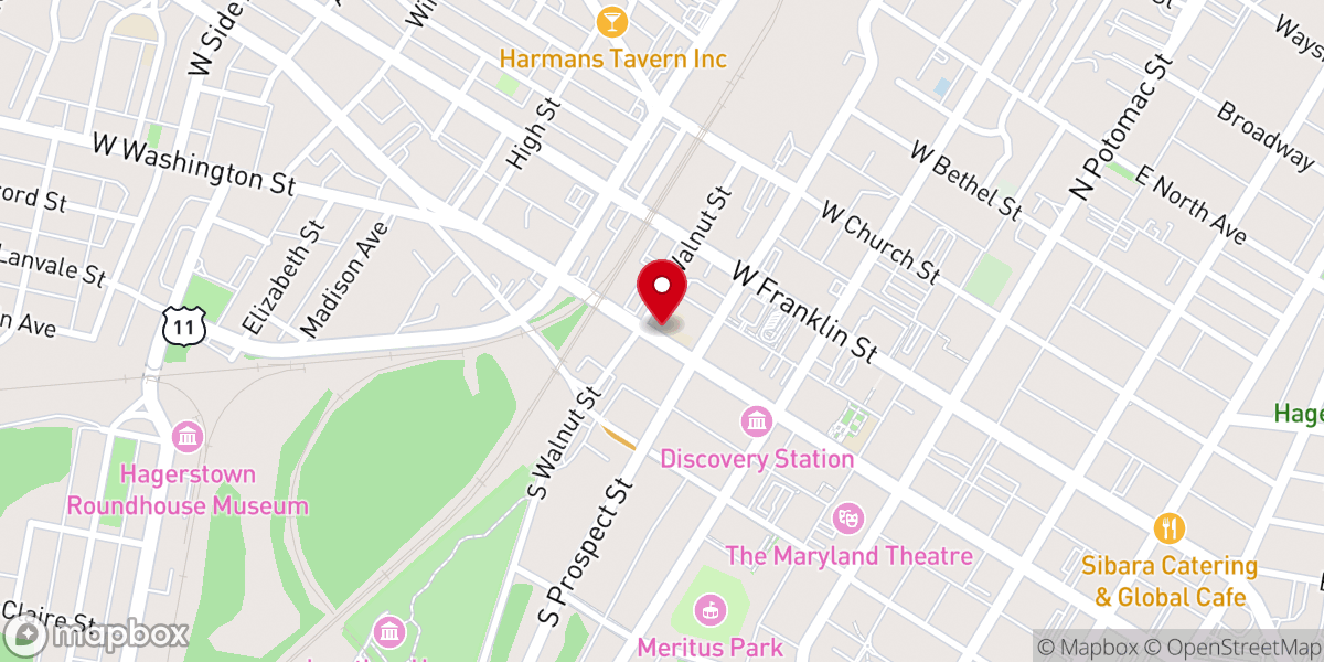 Map showing location of St. Mary Catholic School