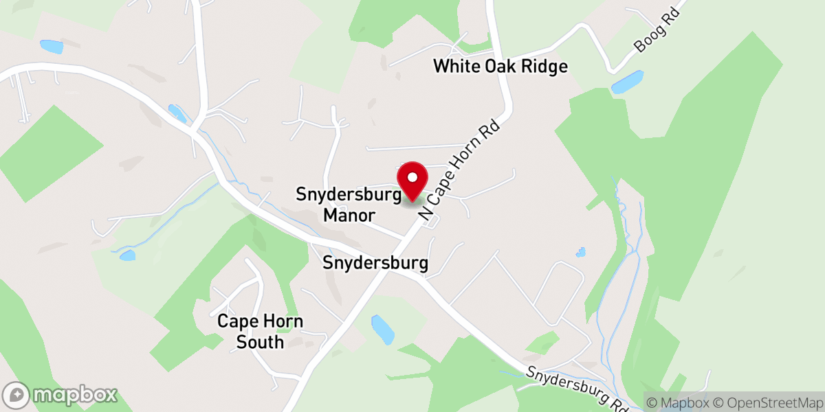 Map showing location of St. Marks Evangelical Lutheran Church