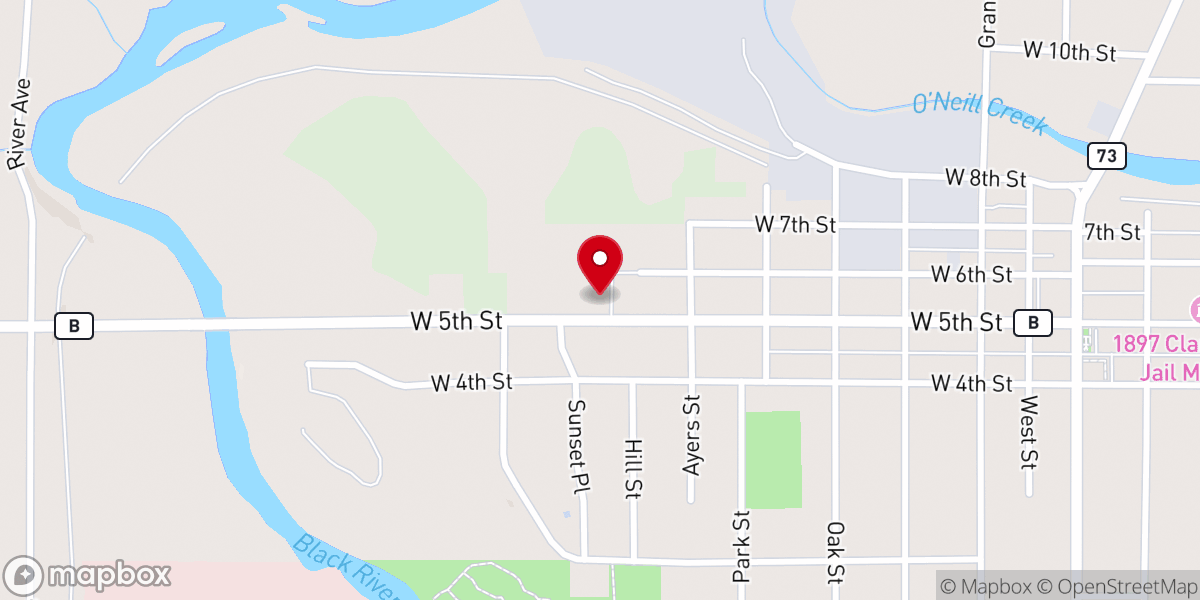 Map showing location of St John's Evangelical School