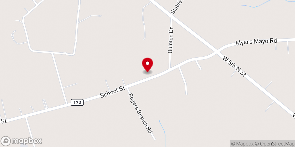 Map showing location of Cypress Church