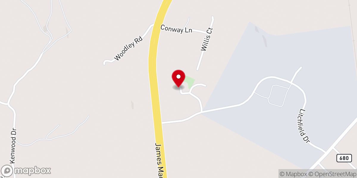 Map showing location of St. Isidore the Farmer Catholic Church