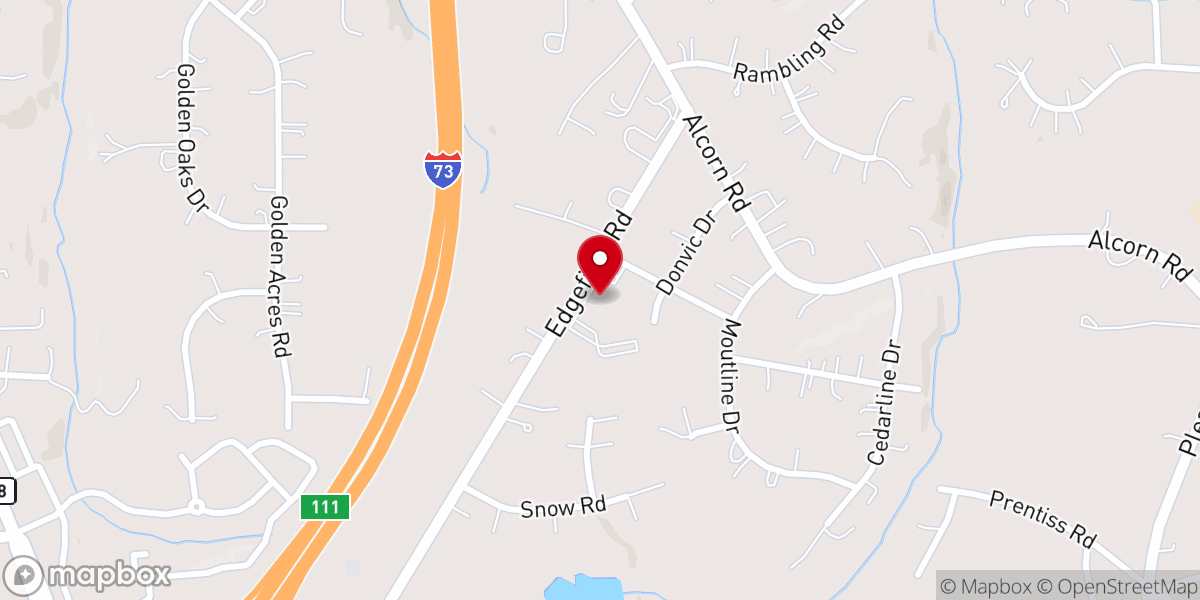 Map showing location of Piedmont Chapel