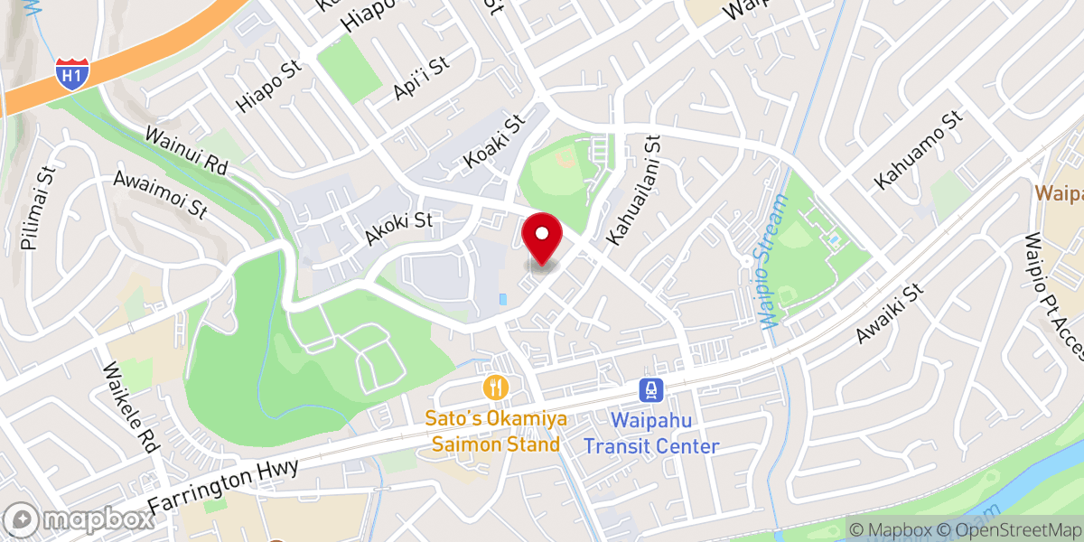 Map showing location of Hawaii YeEun church