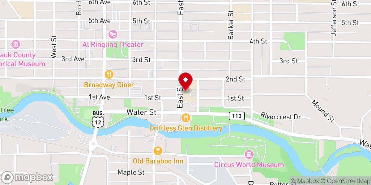 Map showing location of St Joseph's Catholic Church