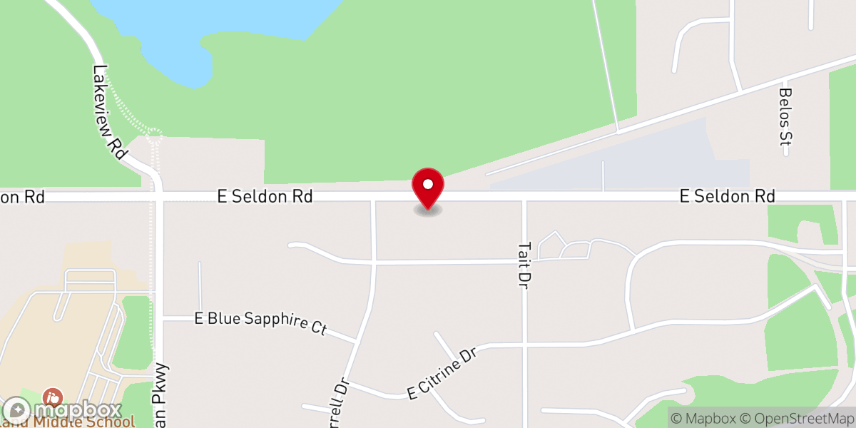 Map showing location of Heritage Baptist Church