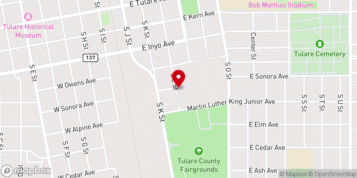 Map showing location of Mount Olive Baptist Church