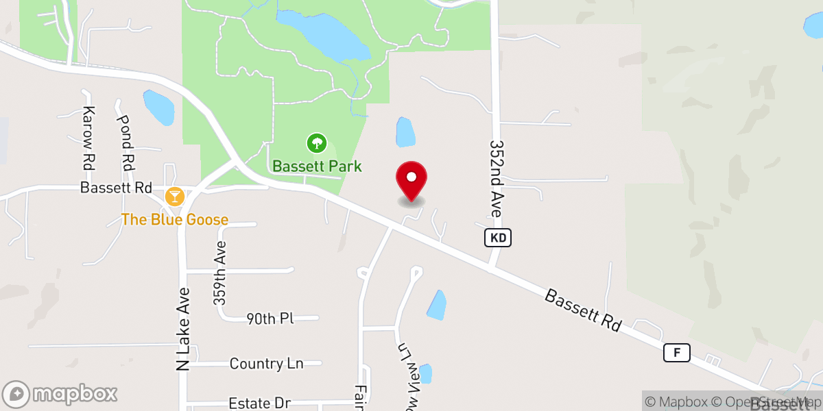Map showing location of Westosha Community Church