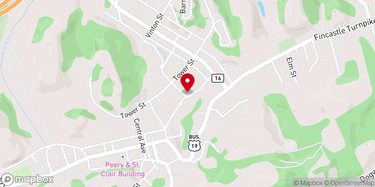 Map showing location of Tazewell Christian Church