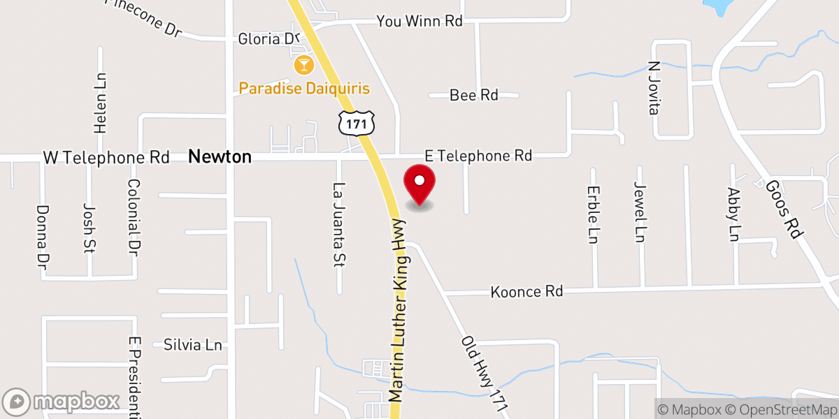 Map showing location of First Apostolic Church