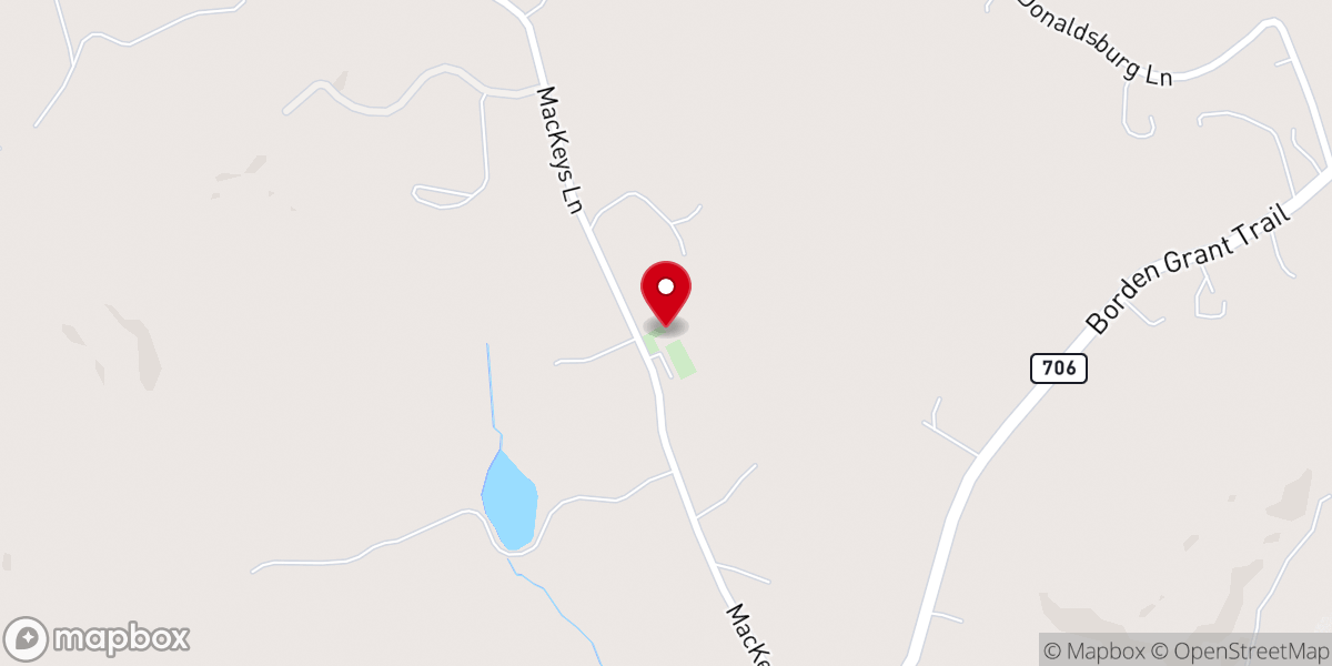 Map showing location of Spring Valley Baptist Church