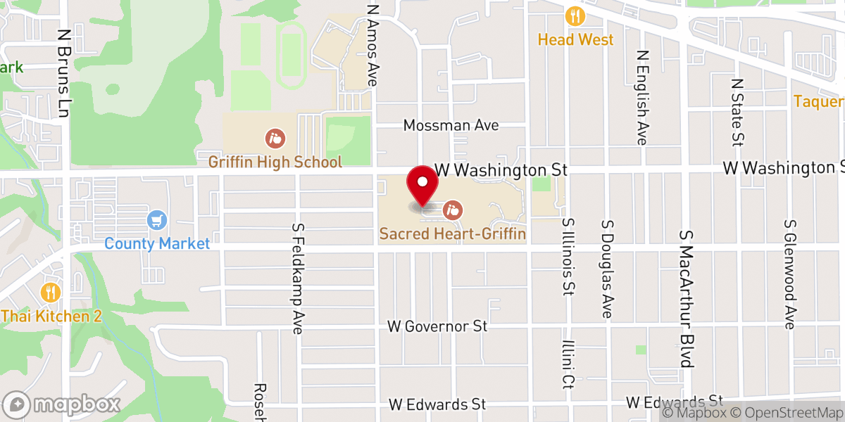Map showing location of Sacred Heart Convent of the Dominican Sisters of Springfield, Illinois