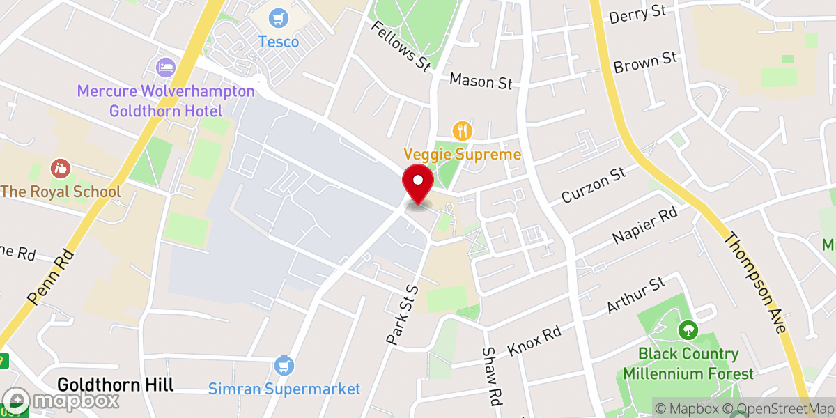 Map showing location of St Luke's Church