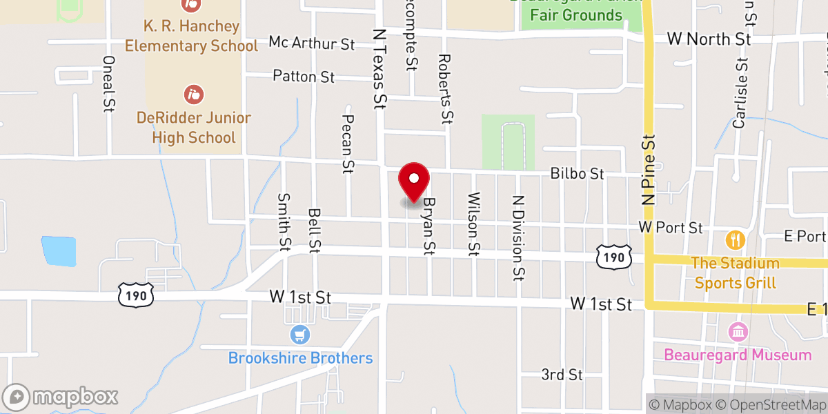 Map showing location of Pentecostal Gospel Lighthouse Church