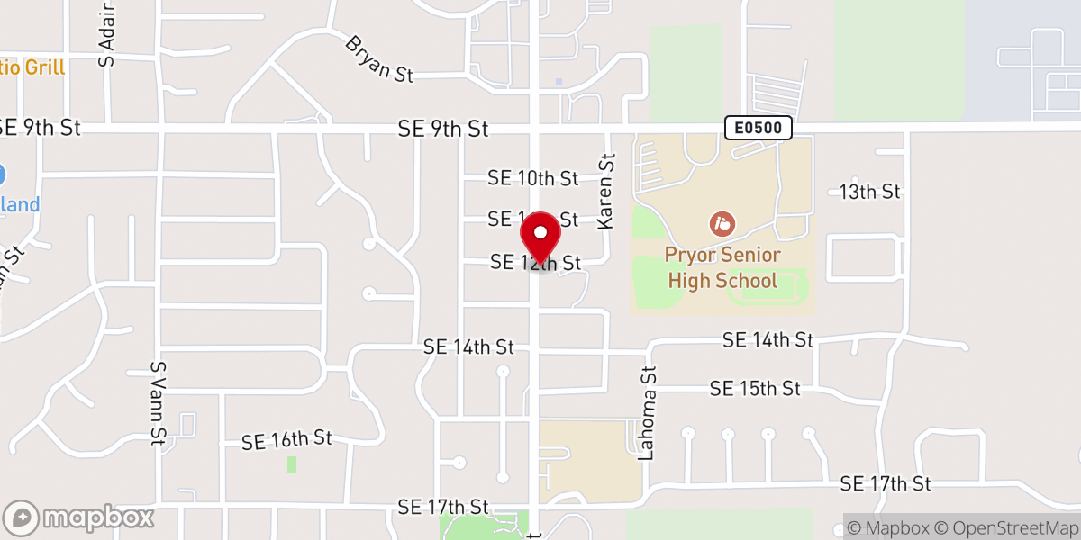 Map showing location of Presybterian Church